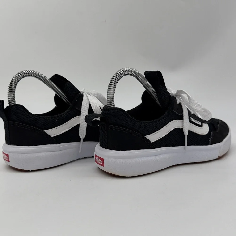 Vans Range EXP Low Top Youth Size 4 Black White Nylon Suede Sneakers - Picture 12 of 16